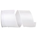 Reliant Ribbon Reliant Ribbon 92575W-030-40F 2.5 in. Satin Value Wired Edge Ribbon; White - 10 Yards 92575W-030-40F